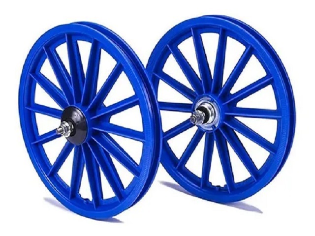 RODA NYLON 16 S/EIXO-COLAR - AZUL  - CORES SORTIDOS