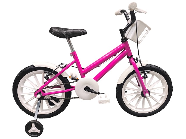 KIT BIC 16 MTB FEM - PINK AC BRANCO