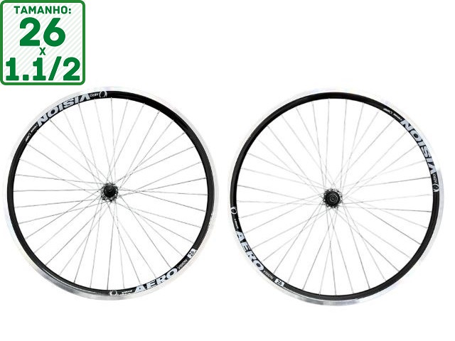 RODA AERO 26x1.9(PR)- PT/RZG/C.AÇO PT
