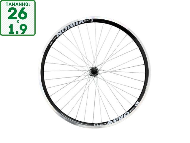 RODA AERO 26x1.9(TR)- PT/RZF/C.AÇO PT